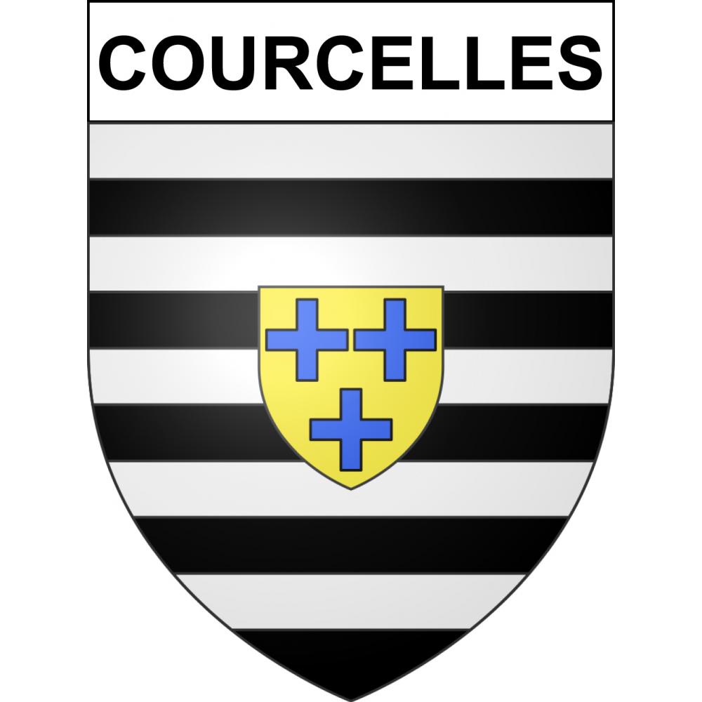 Courcelles 54 ville sticker blason écusson autocollant adhésif
