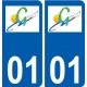01 Grieges logo ville autocollant plaque sticker