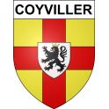 Pegatinas escudo de armas de Coyviller adhesivo de la etiqueta engomada