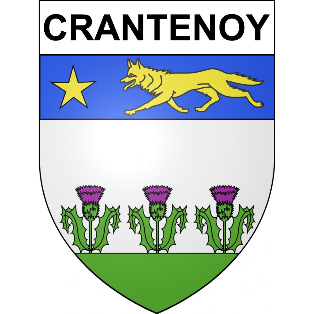 Pegatinas escudo de armas de Crantenoy adhesivo de la etiqueta engomada