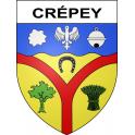 Pegatinas escudo de armas de Crépey adhesivo de la etiqueta engomada