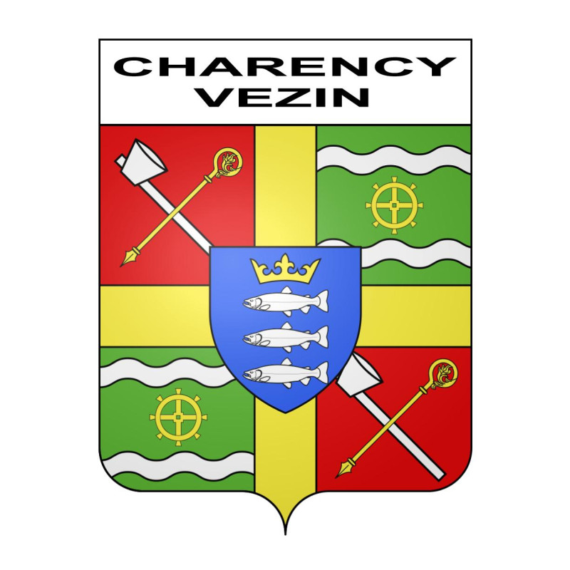 Adesivi stemma Charency-Vezin adesivo