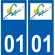 01 Grieges logo ville autocollant plaque sticker
