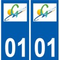 01 Grieges logo ville autocollant plaque sticker