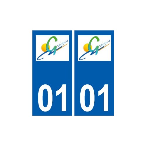 01 Grieges logo ville autocollant plaque sticker