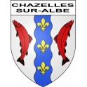 Adesivi stemma Chazelles-sur-Albe adesivo
