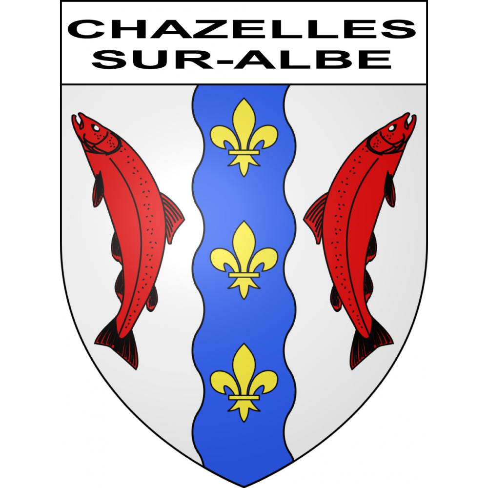 Chazelles-sur-Albe 54 ville sticker blason écusson autocollant adhésif