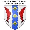 Chazelles-sur-Albe 54 ville sticker blason écusson autocollant adhésif