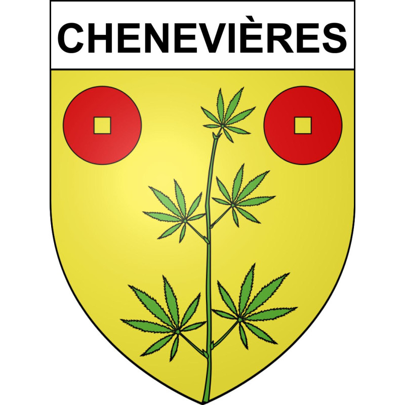 Stickers coat of arms Chenevières adhesive sticker
