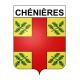 Chénières 54 ville sticker blason écusson autocollant adhésif