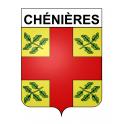 Pegatinas escudo de armas de Chénières adhesivo de la etiqueta engomada