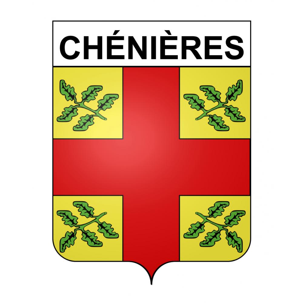 Chénières 54 ville sticker blason écusson autocollant adhésif