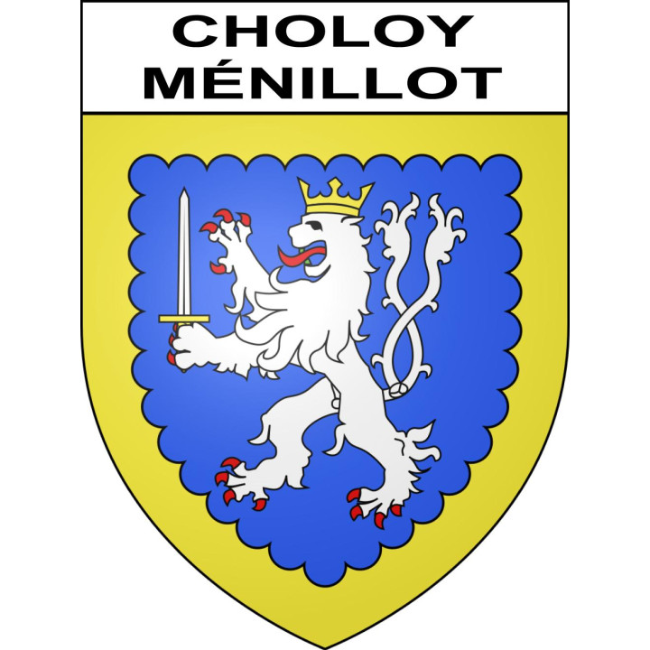 Pegatinas escudo de armas de Choloy-Ménillot adhesivo de la etiqueta engomada