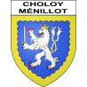 Pegatinas escudo de armas de Choloy-Ménillot adhesivo de la etiqueta engomada
