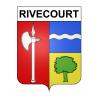 Pegatinas escudo de armas de Rivecourt adhesivo de la etiqueta engomada