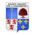 Pegatinas escudo de armas de Saint-Vaast-de-Longmont adhesivo de la etiqueta engomada
