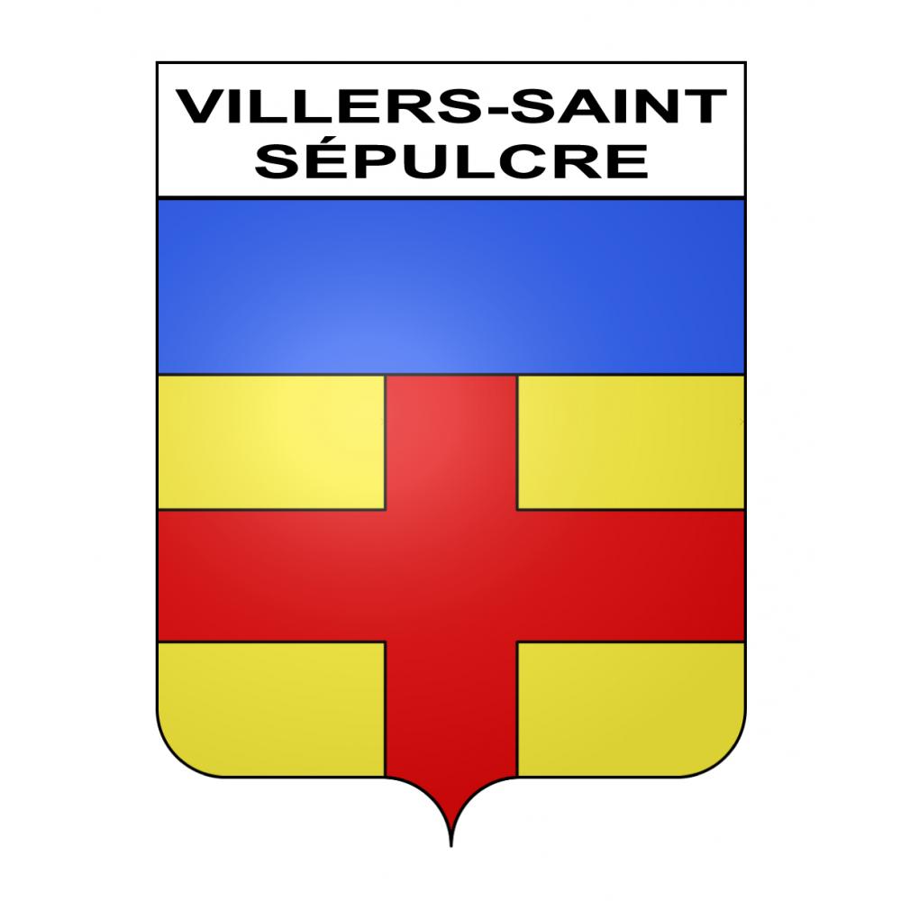 Pegatinas escudo de armas de Villers-Saint-Sépulcre adhesivo de la etiqueta engomada