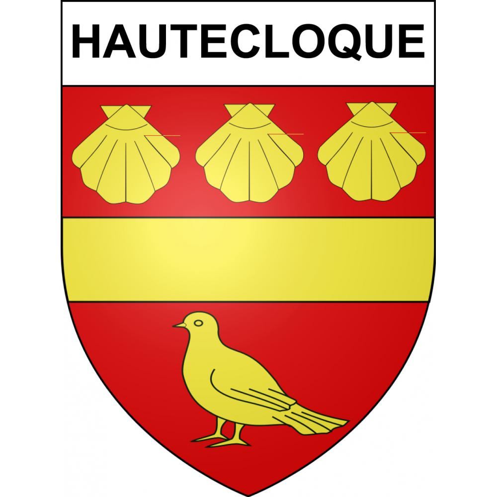 Hautecloque 62 ville sticker blason écusson autocollant adhésif