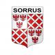 Sorrus Sticker wappen, gelsenkirchen, augsburg, klebender aufkleber