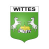 Pegatinas escudo de armas de Wittes adhesivo de la etiqueta engomada