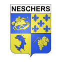 Neschers 63 ville sticker blason écusson autocollant adhésif