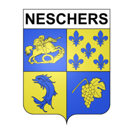 Neschers 63 ville sticker blason écusson autocollant adhésif