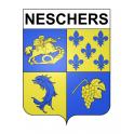 Neschers 63 ville sticker blason écusson autocollant adhésif