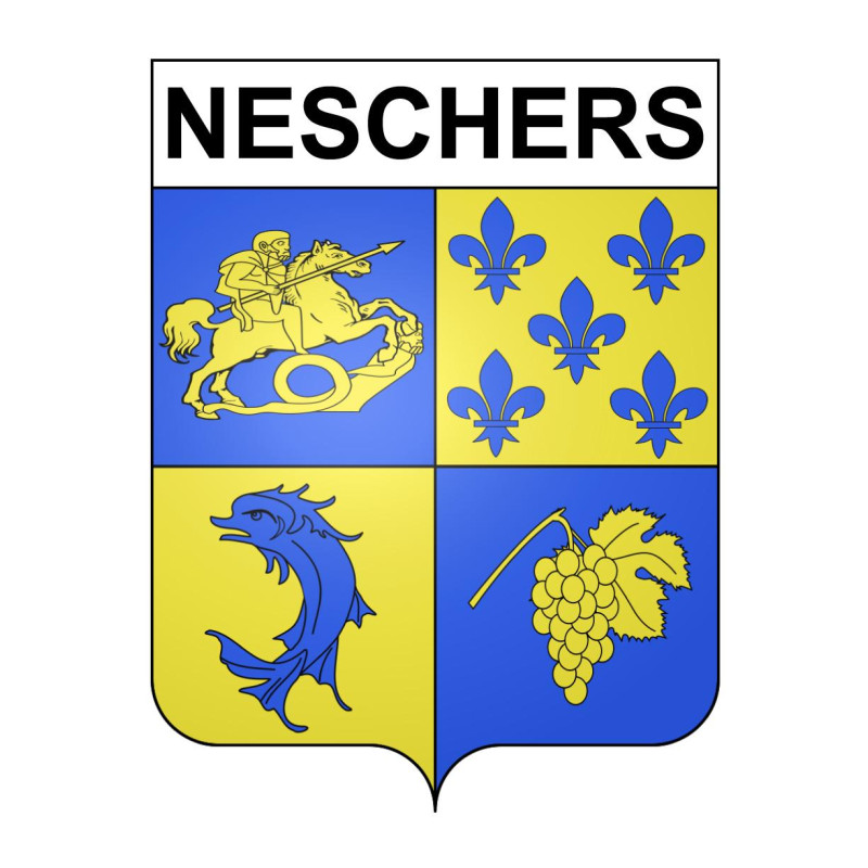 Neschers Sticker wappen, gelsenkirchen, augsburg, klebender aufkleber