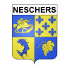 Pegatinas escudo de armas de Neschers adhesivo de la etiqueta engomada