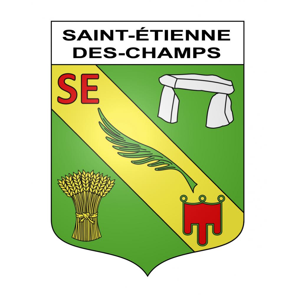 Saint-Étienne-des-Champs 63 ville sticker blason écusson autocollant adhésif