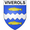Pegatinas escudo de armas de Viverols adhesivo de la etiqueta engomada