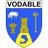 Pegatinas escudo de armas de Vodable adhesivo de la etiqueta engomada