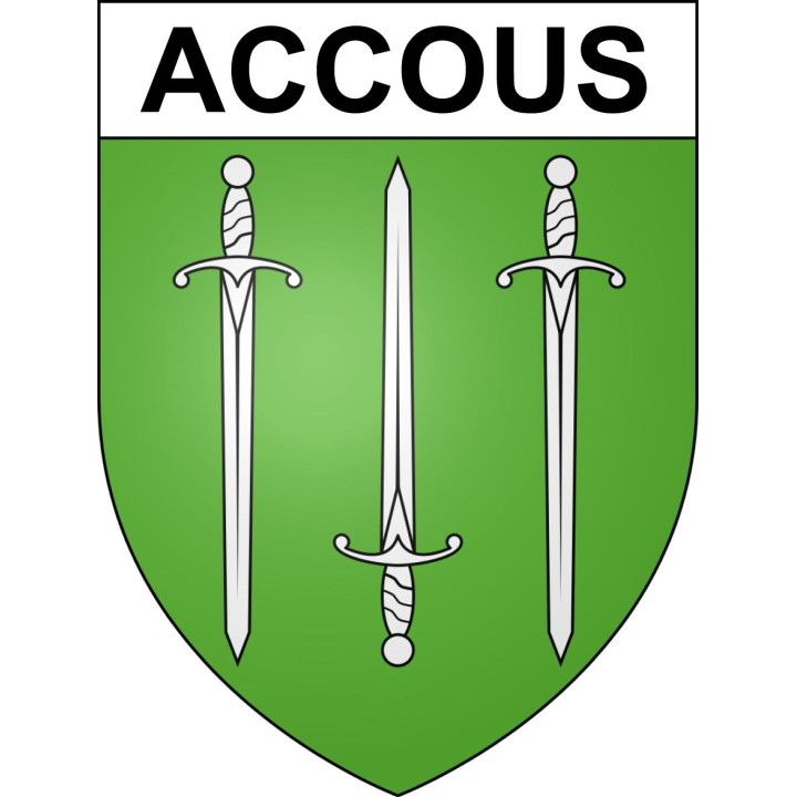 Pegatinas escudo de armas de Accous adhesivo de la etiqueta engomada