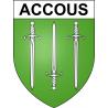 Stickers coat of arms Accous adhesive sticker