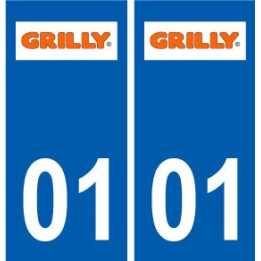01 Grilly logo ville autocollant plaque sticker