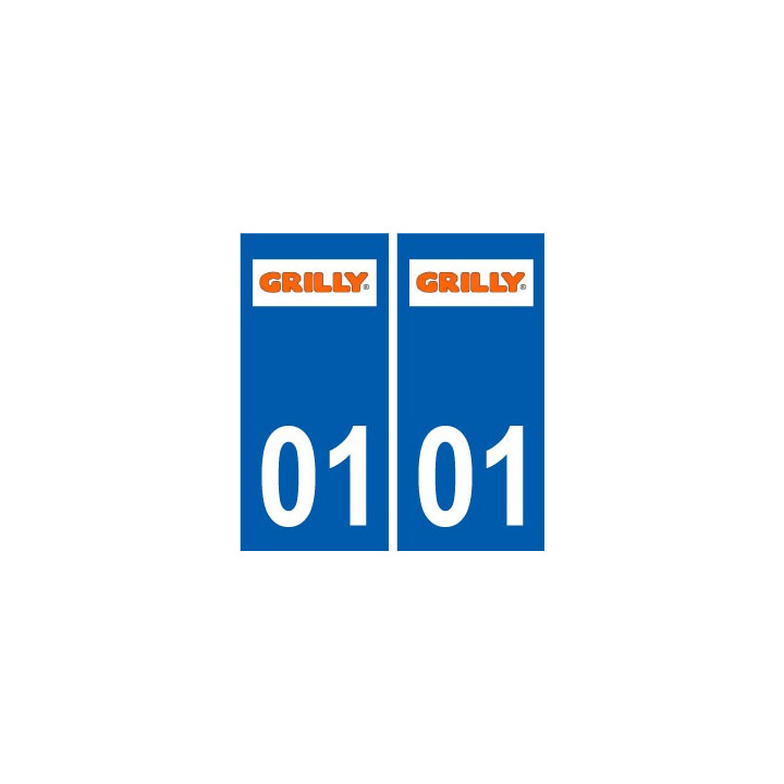 01 Grilly logo ville autocollant plaque sticker