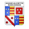 Stickers coat of arms Ahaxe-Alciette-Bascassan adhesive sticker