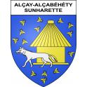 Alçay-Alçabéhéty-Sunharette 64 ville sticker blason écusson autocollant adhésif