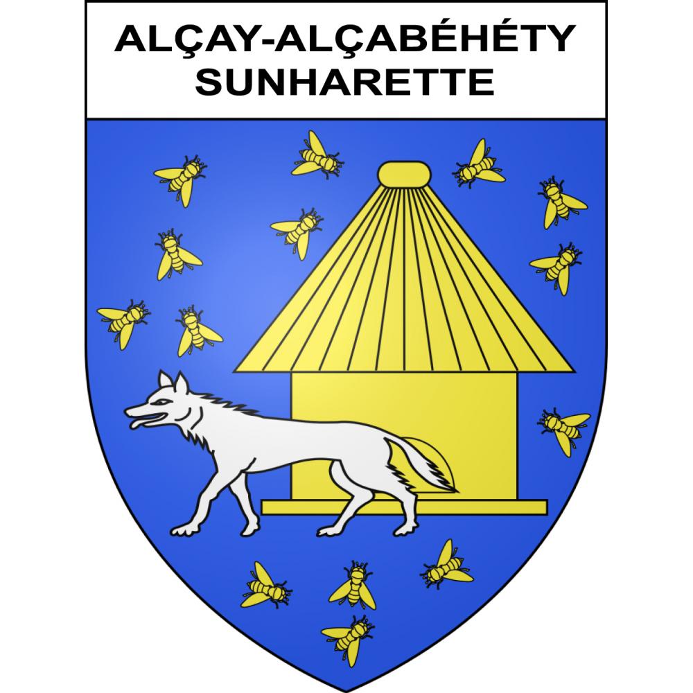 Alçay-Alçabéhéty-Sunharette Sticker wappen, gelsenkirchen, augsburg, klebender aufkleber