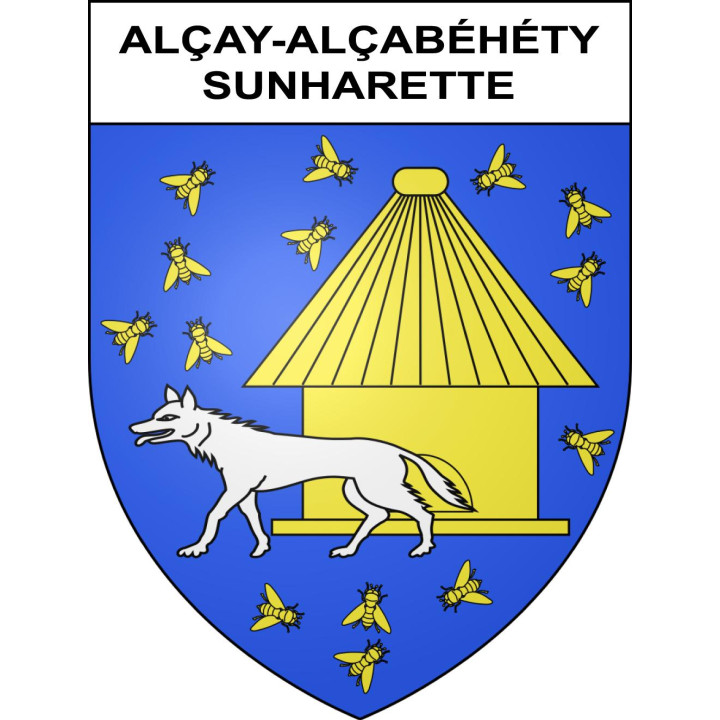 Alçay-Alçabéhéty-Sunharette Sticker wappen, gelsenkirchen, augsburg, klebender aufkleber
