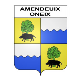 Stickers coat of arms Amendeuix-Oneix adhesive sticker