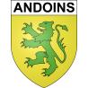 Pegatinas escudo de armas de Andoins adhesivo de la etiqueta engomada