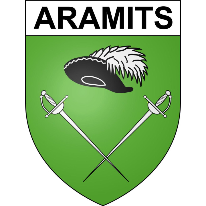 Pegatinas escudo de armas de Aramits adhesivo de la etiqueta engomada