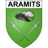 Pegatinas escudo de armas de Aramits adhesivo de la etiqueta engomada