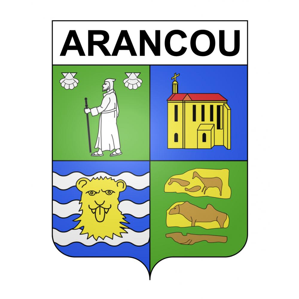 Pegatinas escudo de armas de Arancou adhesivo de la etiqueta engomada