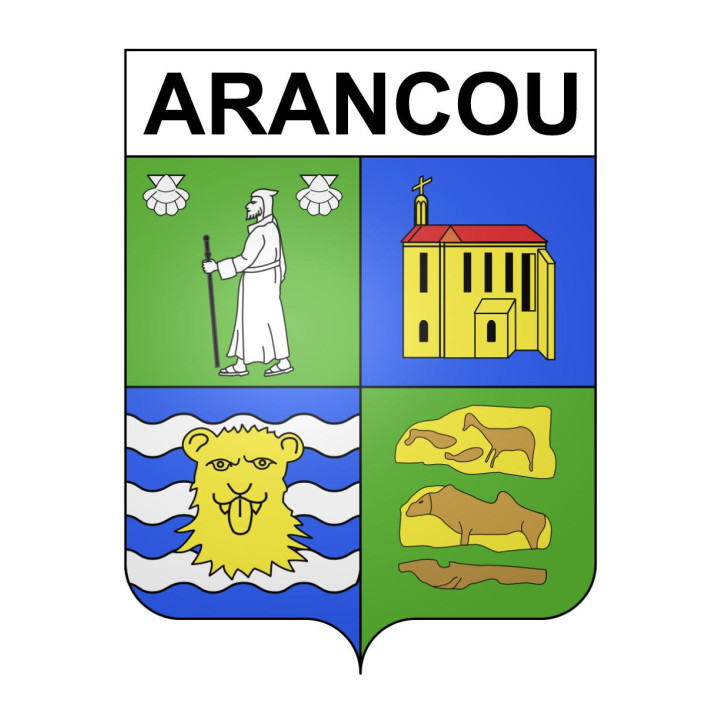 Stickers coat of arms Arancou adhesive sticker