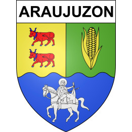 Pegatinas escudo de armas de Araujuzon adhesivo de la etiqueta engomada