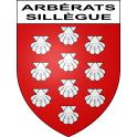 Arbérats-Sillègue 64 ville sticker blason écusson autocollant adhésif