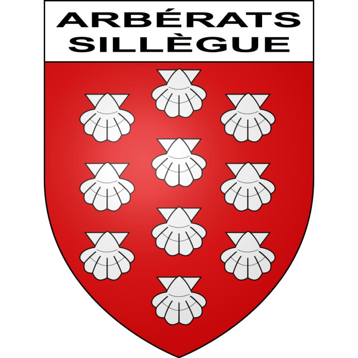 Arbérats-Sillègue Sticker wappen, gelsenkirchen, augsburg, klebender aufkleber