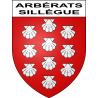 Pegatinas escudo de armas de Arbérats-Sillègue adhesivo de la etiqueta engomada